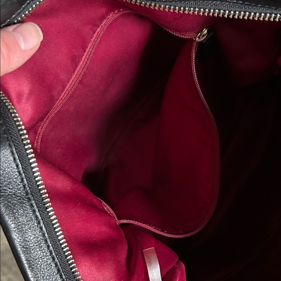 Coach Park Quilted Burgundy and Black Shoulder Bag - Picture 10 of 15